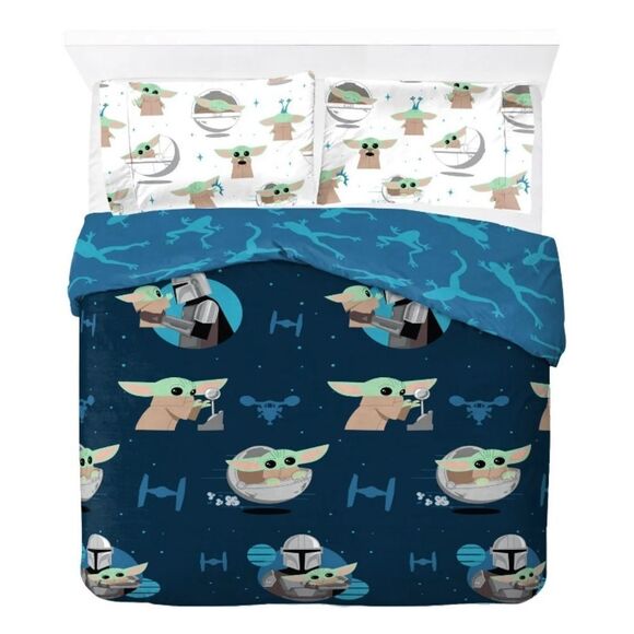 Star Wars Mandalorian 8 Pieces Baby
Yoda" Kids Reversible Full
Bed Set - Picture 7 of 13